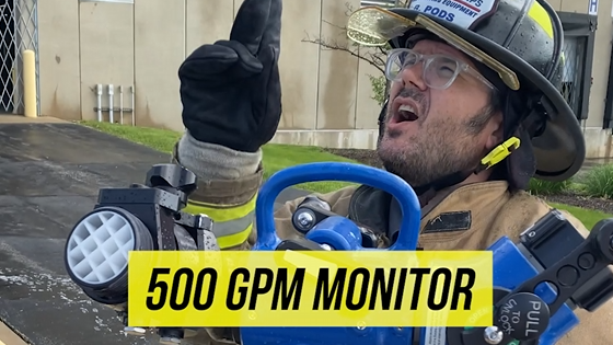 500 gpm hemisphere portable monitor industrial firefighting