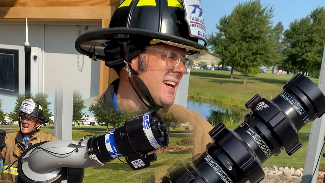 tsunami monitor flowing 8000 GPM firefighting